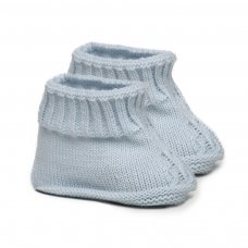 S440-B: Blue Chain Knit Bootees